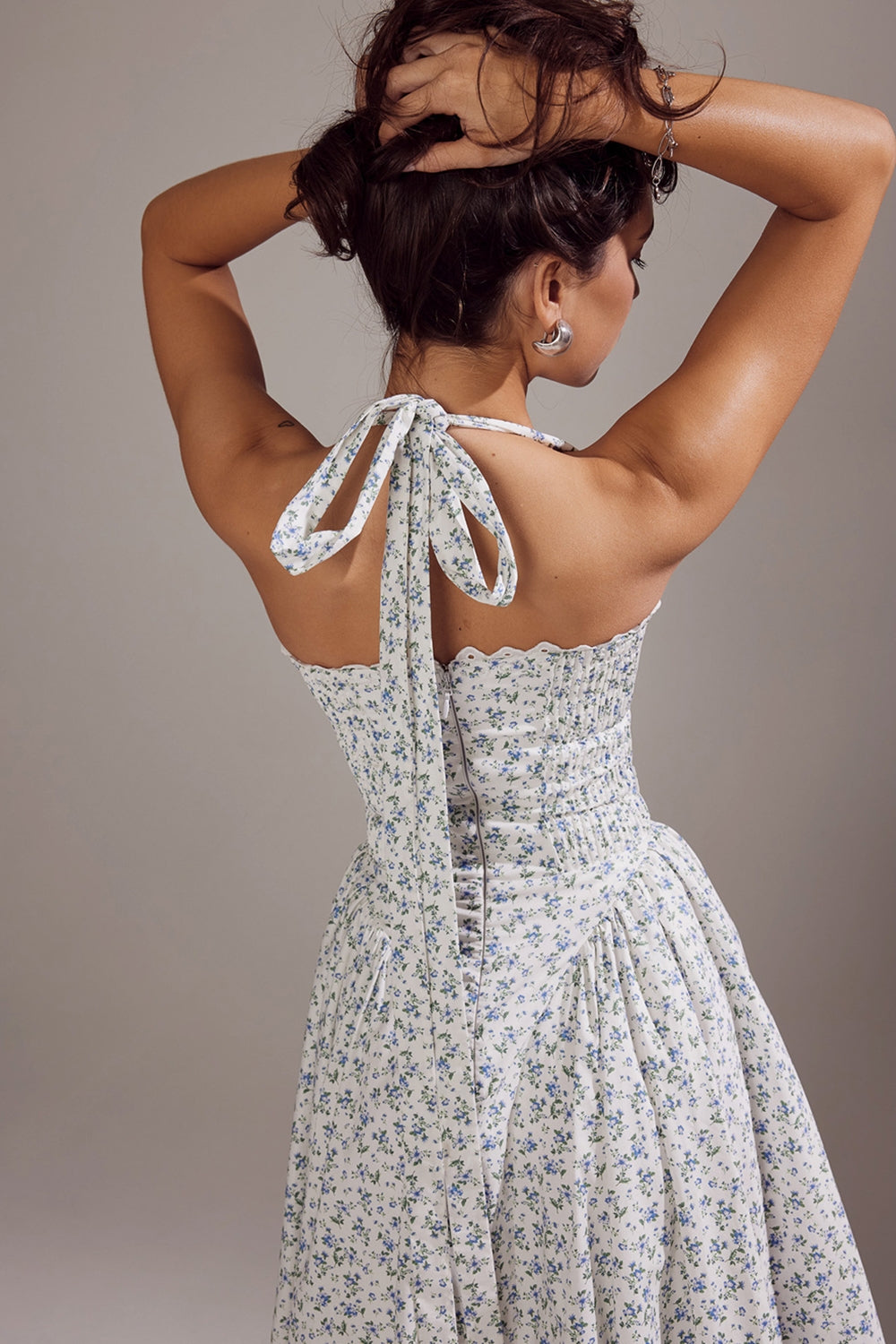 Robe Rosella - Blanc fleuri