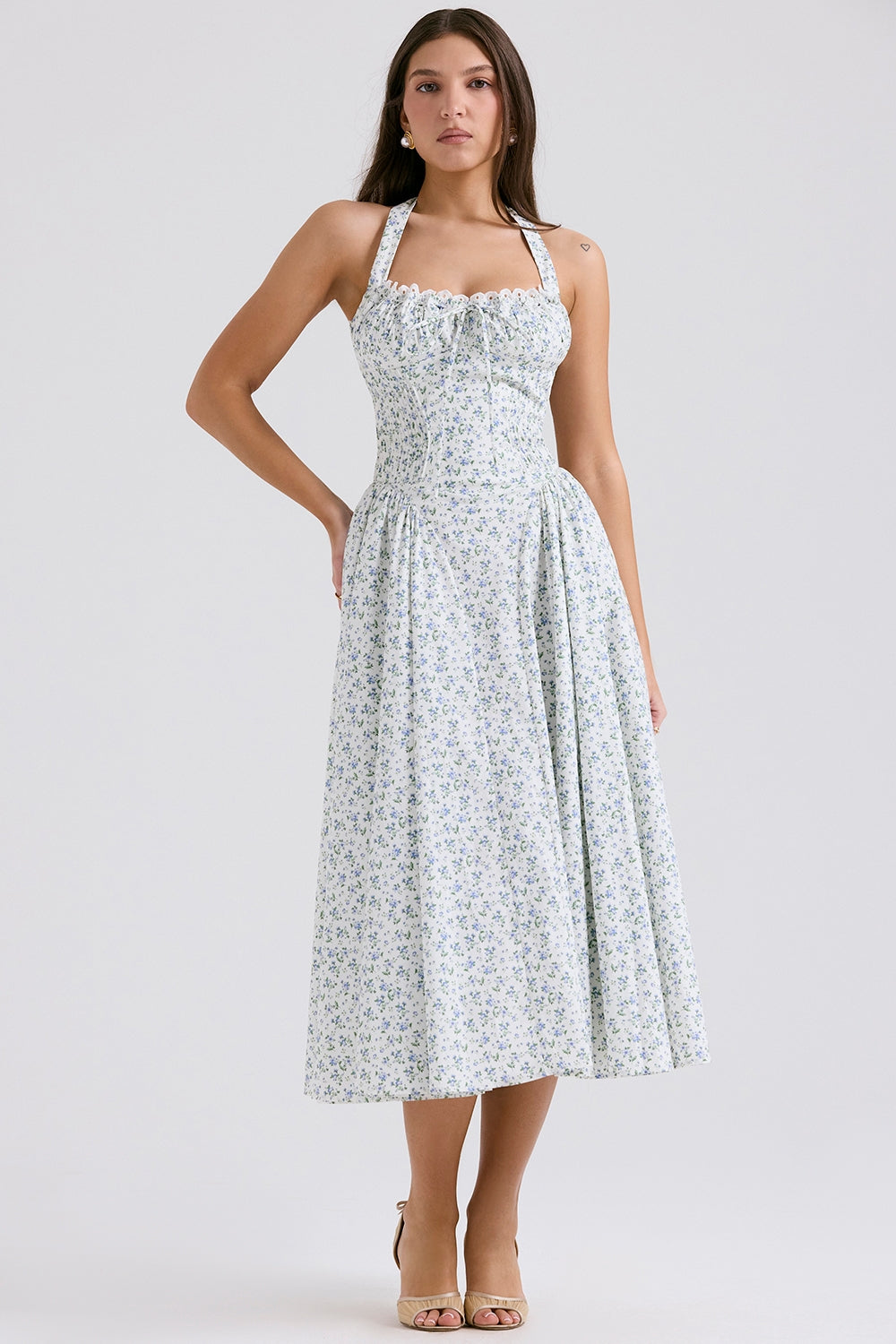 Robe Rosella - Blanc fleuri
