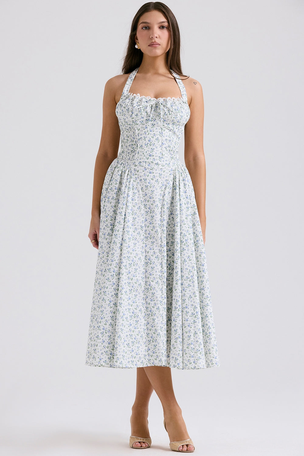 Robe Rosella - Blanc fleuri