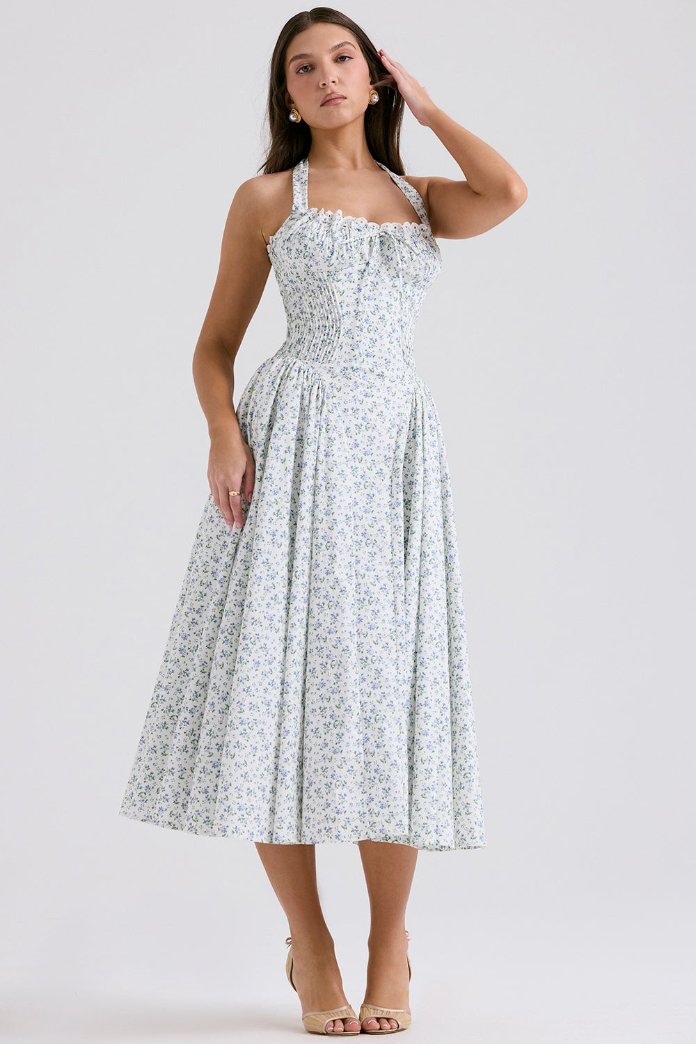 Robe Rosella - Blanc fleuri