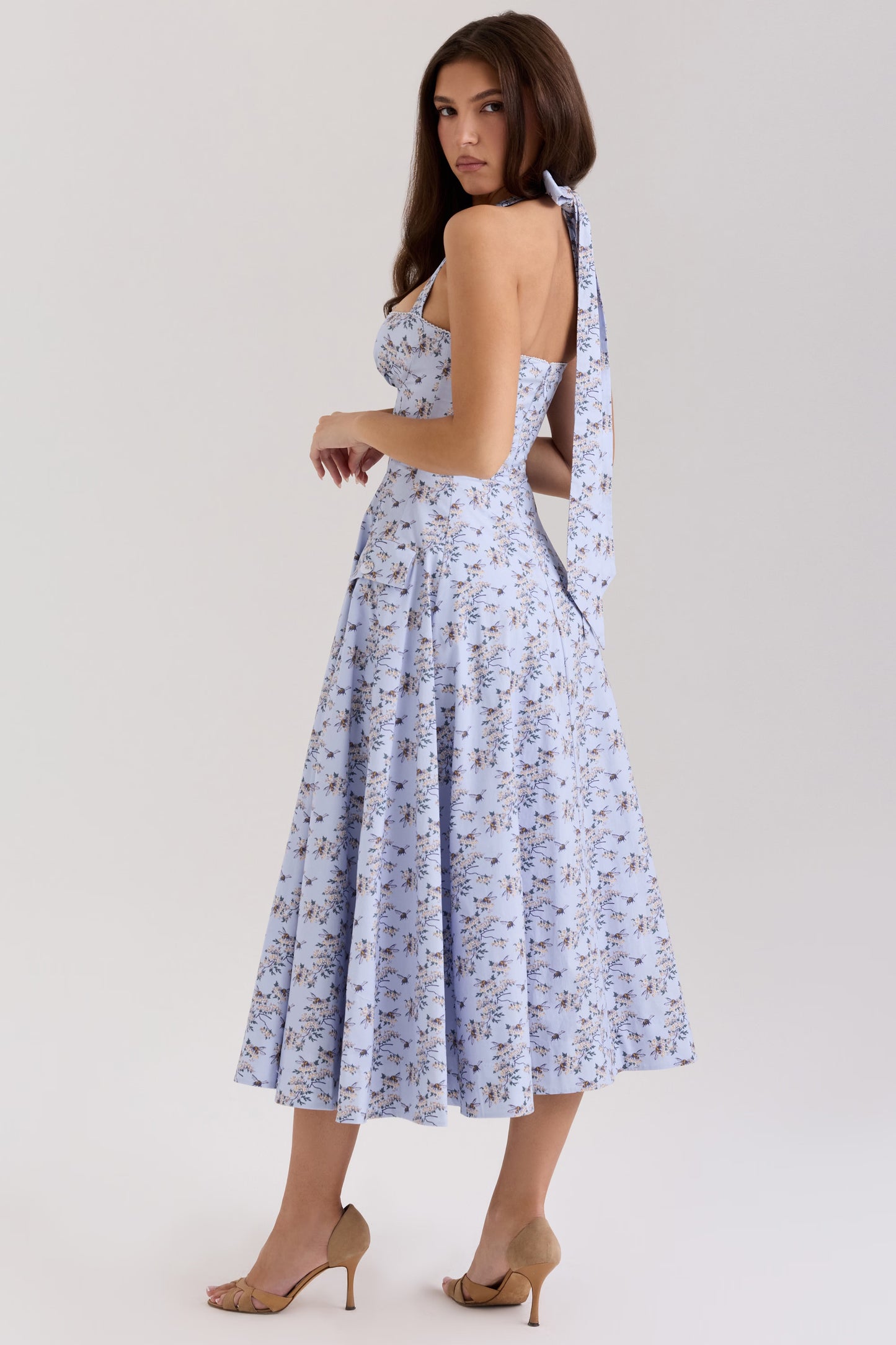 Robe Maë - Bleu fleuri