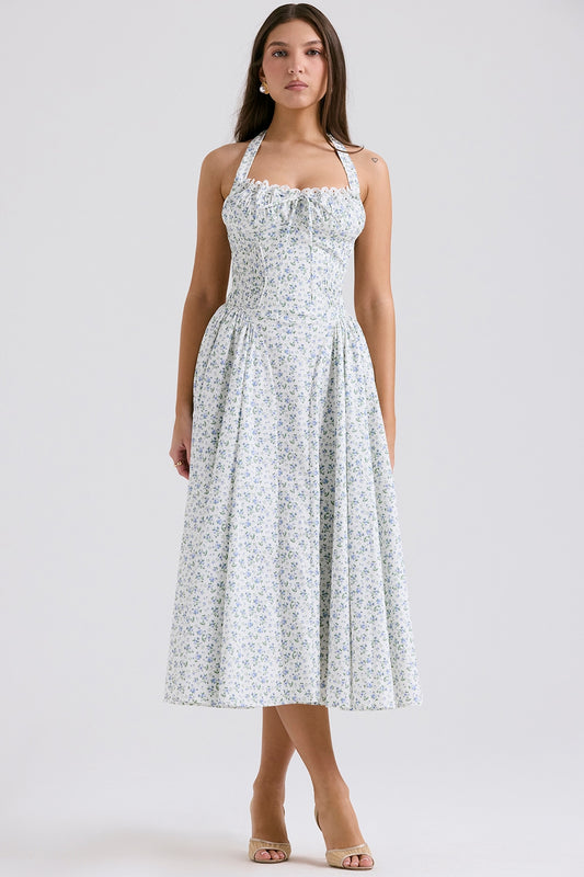Robe Rosella - Blanc fleuri